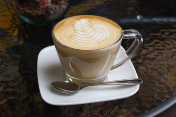 Delicious, creamy and creative Latte coffee