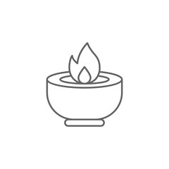Diwali, candle, flame icon. Element of Diwali icon. Thin line icon for website design and development, app development. Premium icon