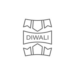 Diwali, decoration, pendants icon. Element of Diwali icon. Thin line icon for website design and development, app development. Premium icon