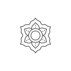 Diwali, flower, chakra, lotus icon. Element of Diwali icon. Thin line icon for website design and development, app development. Premium icon