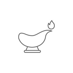 Diwali, Hinduism, lamp, fire icon. Element of Diwali icon. Thin line icon for website design and development, app development. Premium icon