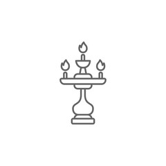 Diwali, candle, light icon. Element of Diwali icon. Thin line icon for website design and development, app development. Premium icon