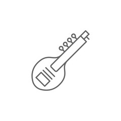Diwali, sitar, musical instrument icon. Element of Diwali icon. Thin line icon for website design and development, app development. Premium icon