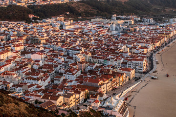Obraz premium aerial view of nazare in portugal