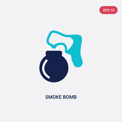 two color smoke bomb vector icon from asian concept. isolated blue smoke bomb vector sign symbol can be use for web, mobile and logo. eps 10