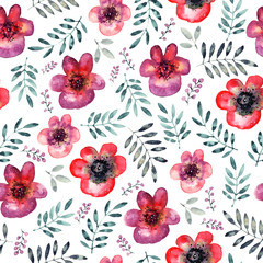 watercolor pansy pattern