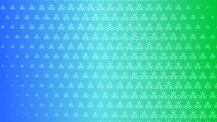 Abstract halftone background of small symbols in green and blue colors