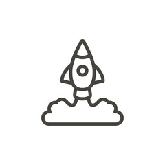 Rocket launch icon - Vector. Spage concept vector illustration.