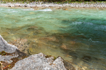 Wanderweg am Straneggbach in der Hetzau im Almtal Oberösterreich