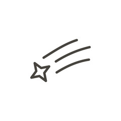 Shooting star icon - Vector. Spage concept vector illustration.