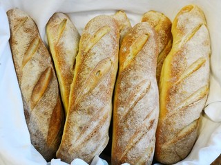 baguettes in basket