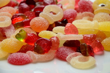 Fototapeta na wymiar Gummibonbons - Süßigkeiten 