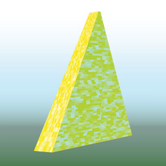 Triangular tower. Layout, illustration