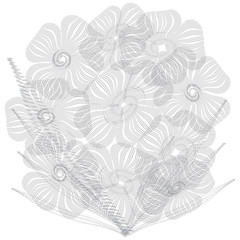 Obraz premium Flowers. Dotted Halftone Vector Spiral Pattern or Texture