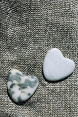 heart shaped stones