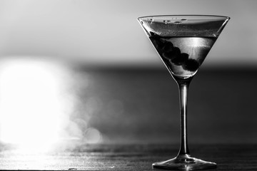 Dirty Martini Beachside Black and white