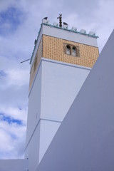 le minaret de la mosquée de la Médina d'Hammamet