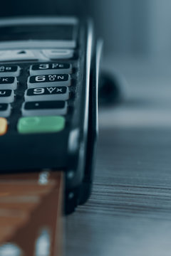 Debit card swiping on card reader device
