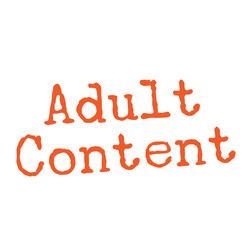 ADULT CONTENT stamp on white