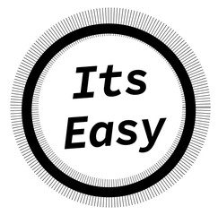 ITS EASY stamp on white
