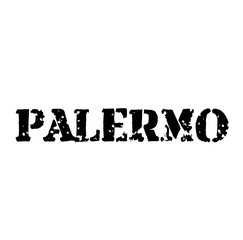 PALERMO stamp on white isolated