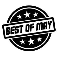 BEST OF MAY stamp on white isolated