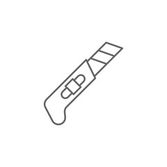 Carpentry, cutter line vector icon