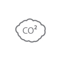 Carbon, co2 line vector icon. Element of pollution icon
