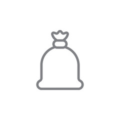 Bag, plastic, rubbish line vector icon. Element of pollution icon