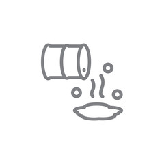 Dagger, oil, pollution, spill line vector icon. Element of pollution icon