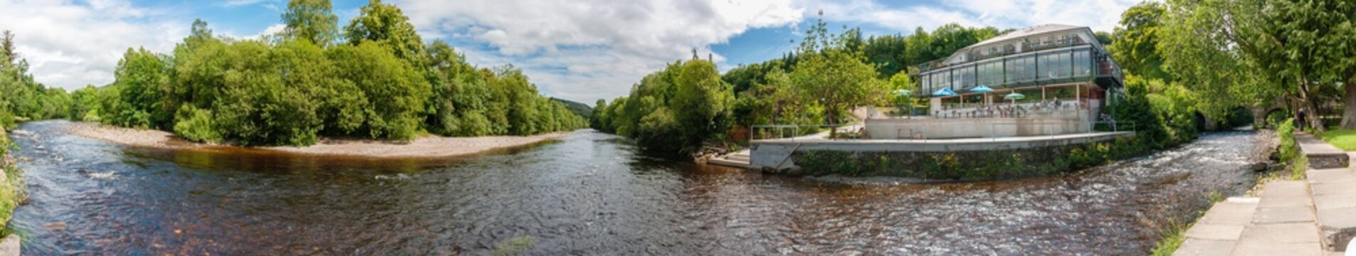 Panorama Of The Meeting Of The Waters, Wicklow, Ireland, Where Two Rivers Meet.