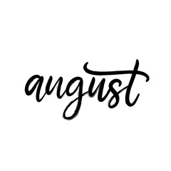 Fototapeta na wymiar Handwritten name of month for calendar