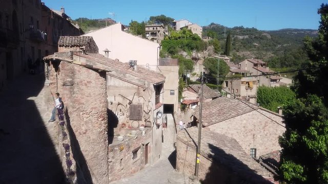 Mura,beautiful village of  Barcelona Catalonia,Spain. 4k  Video