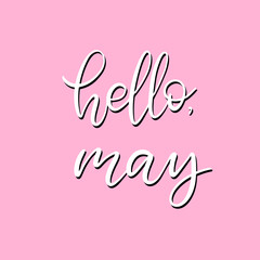 Handwritten name of month for calendar