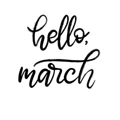 Handwritten name of month for calendar