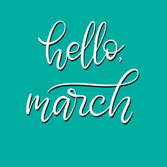 Handwritten name of month for calendar