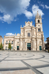 Fototapeta na wymiar Acireale - The church Basilica dei Santi Pietro e Paolo.