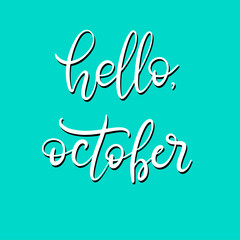 Handwritten name of month for calendar