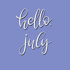 Handwritten name of month for calendar