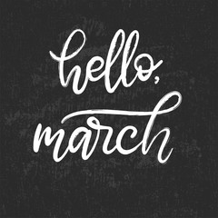 Handwritten name of month for calendar