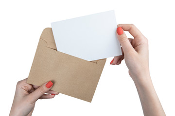 Obraz premium A woman holding white booklet
