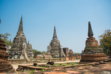 Wat phra si sanphet in Ayutthaya historical park, Thailand