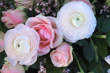 Pink wedding flowers