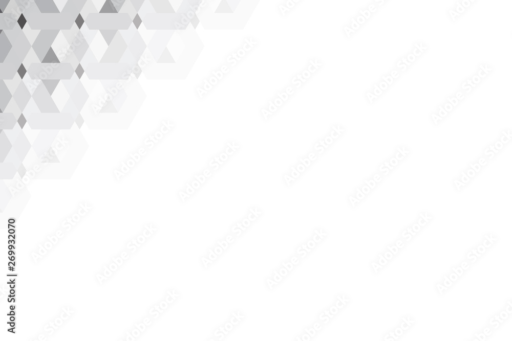Poster gray 3d hexagonal pattern background