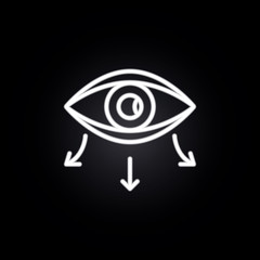 Obraz premium eye, plastic surgery neon icon. Elements of plastic surgery set. Simple icon for websites, web design, mobile app, info graphics