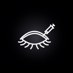 eye, plastic surgery neon icon. Elements of plastic surgery set. Simple icon for websites, web design, mobile app, info graphics