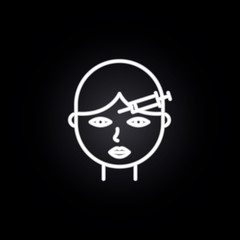 face, plastic surgery neon icon. Elements of plastic surgery set. Simple icon for websites, web design, mobile app, info graphics