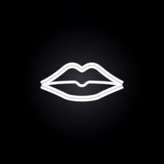 lips, plastic surgery neon icon. Elements of plastic surgery set. Simple icon for websites, web design, mobile app, info graphics