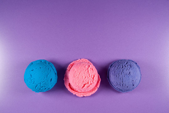ice cream and summer, space for text