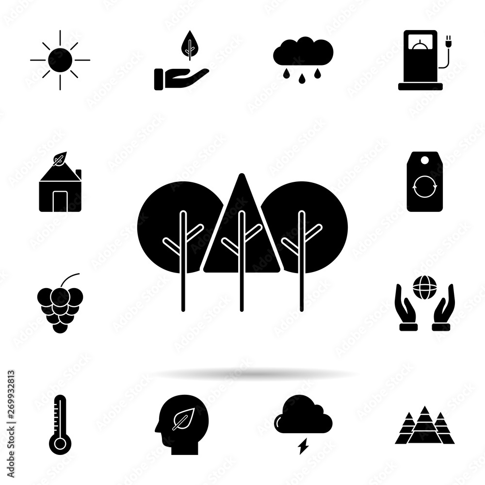 Aufkleber forest, tree icon. universal set of ecology for website design and development, app development